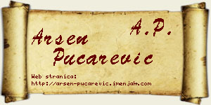 Arsen Pucarević vizit kartica